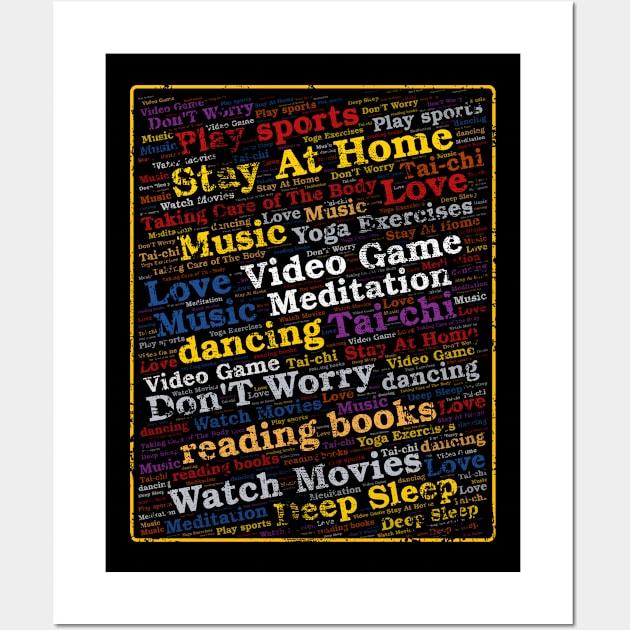 Funny Quarantine Social Distancing Stay Home Gift Wall Art by UranusArts